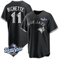 Silnrao T.Blue Jays #11 Bo Bichette Player Black 2025 World Series Game Stitched Jerseys
