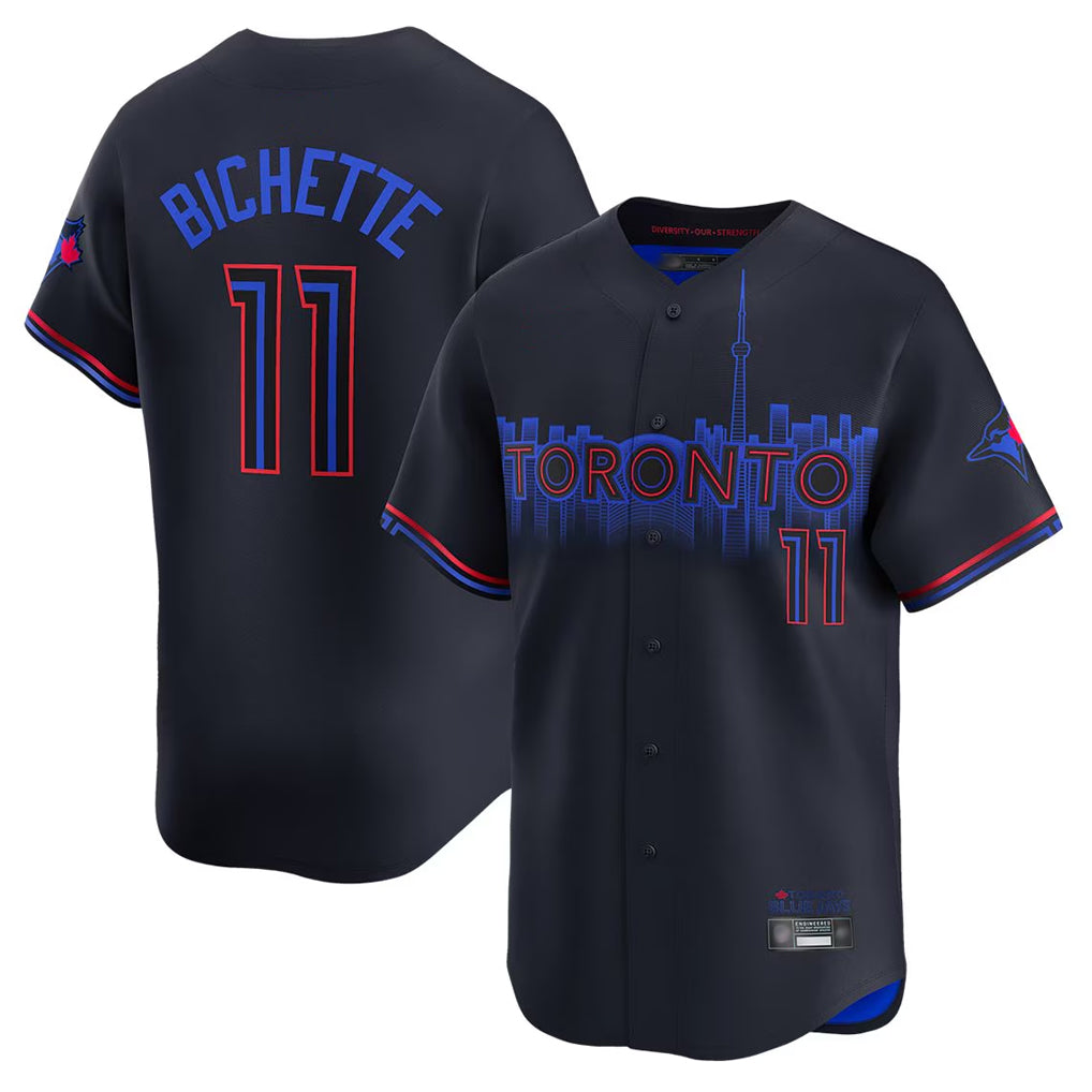 Silnrao T.Blue Jays #11 Bo Bichette Player Black City Connect Limited Home Stitched Jerseys