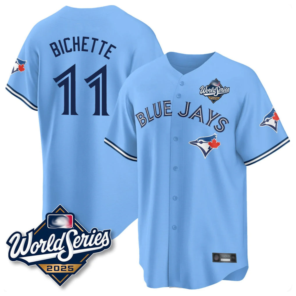 Silnrao T.Blue Jays #11 Bo Bichette Player Blue 2025 World Series Game Stitched Jerseys