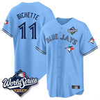 Silnrao T.Blue Jays #11 Bo Bichette Player Blue 2025 World Series Game Stitched Jerseys