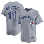 Silnrao T.Blue Jays #11 Bo Bichette Player Gray Home Limited Stitched Jerseys