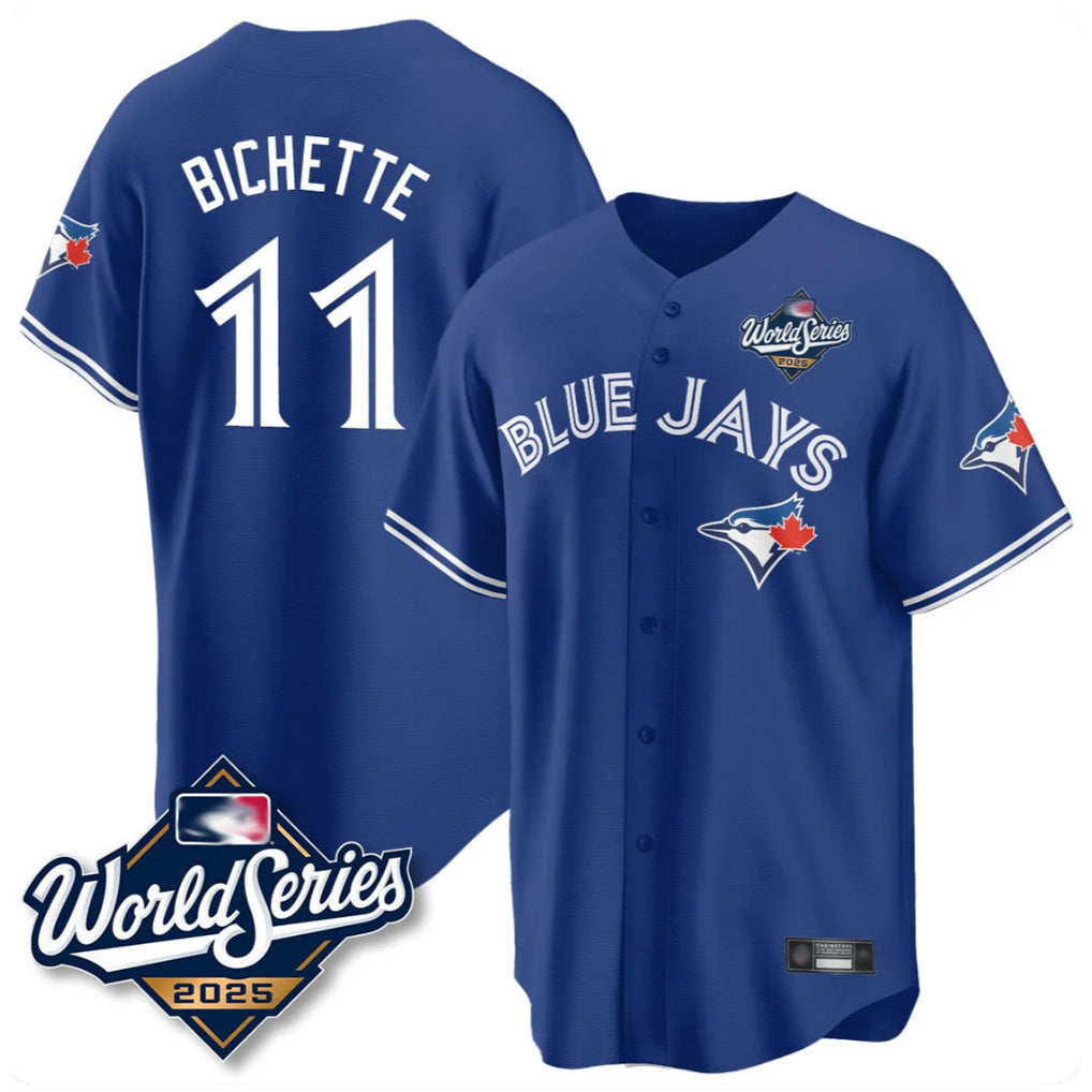 Silnrao T.Blue Jays #11 Bo Bichette Player Royal 2025 World Series Limited Home Stitched Jerseys