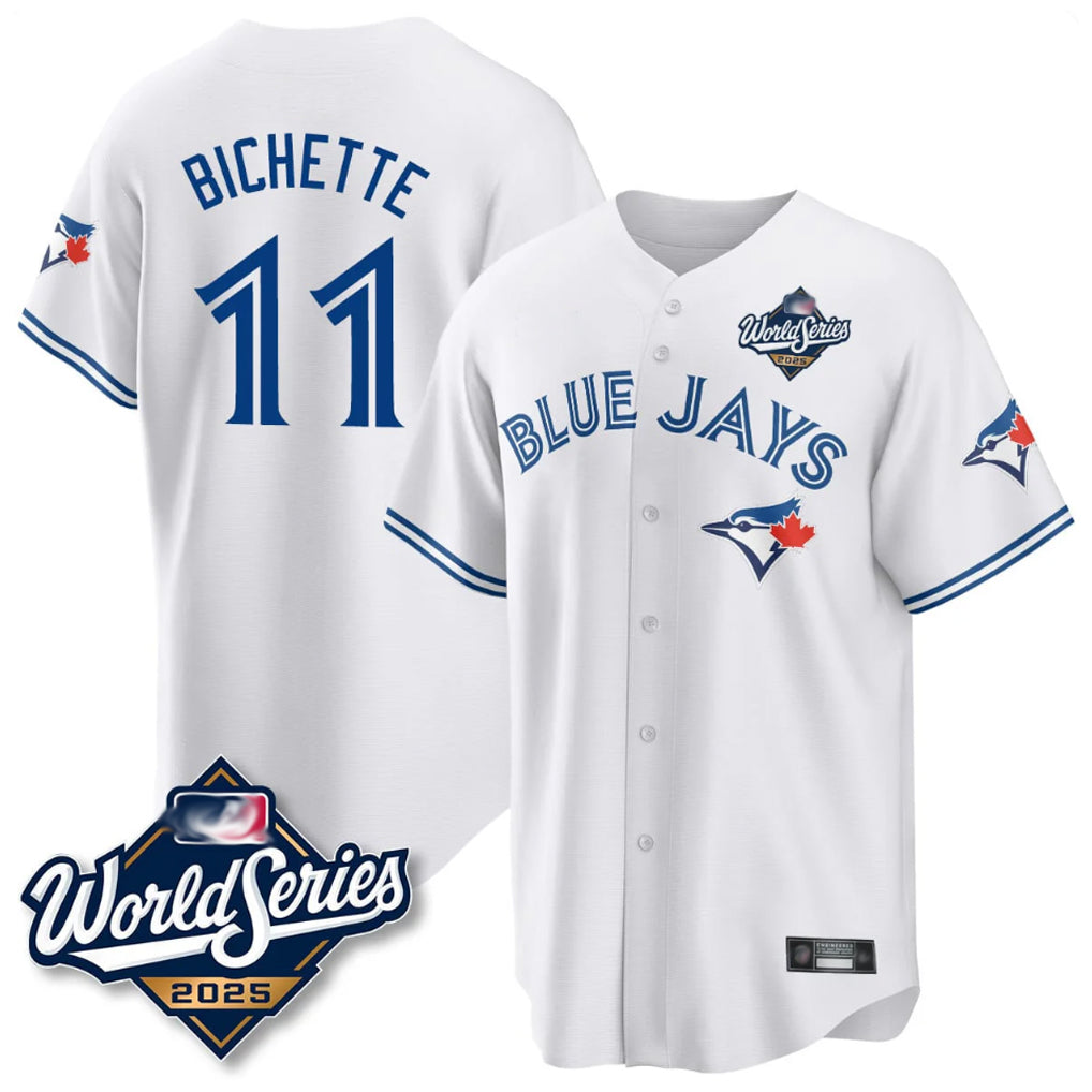 Silnrao T.Blue Jays #11 Bo Bichette Player White 2025 World Series Game Stitched Jerseys