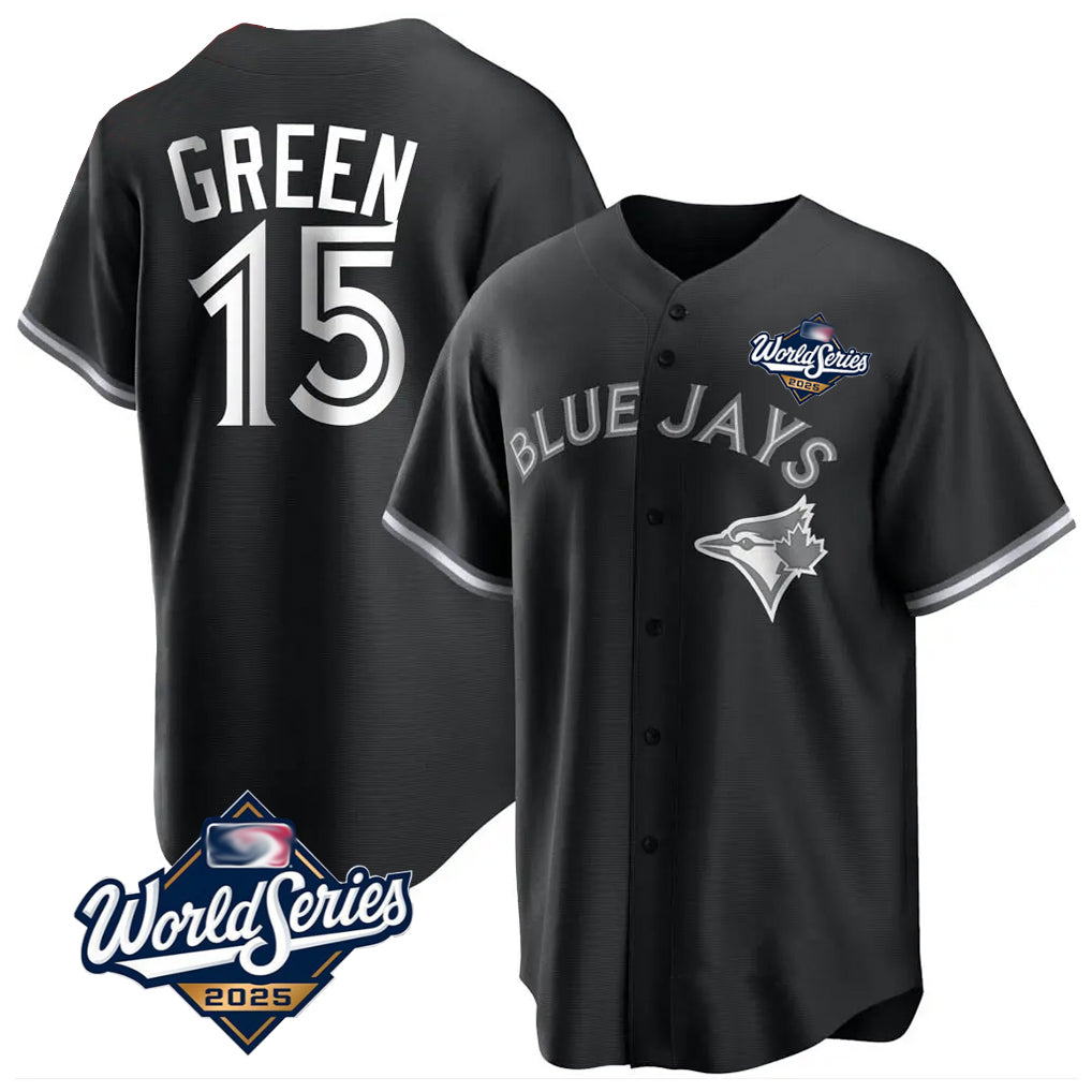 Silnrao T.Blue Jays #15 Chad Green Player Black 2025 World Series City Connect Limited Stitched Jerseys
