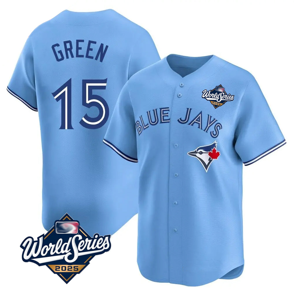 Silnrao T.Blue Jays #15 Chad Green Player Blue 2025 World Series Game Stitched Jerseys