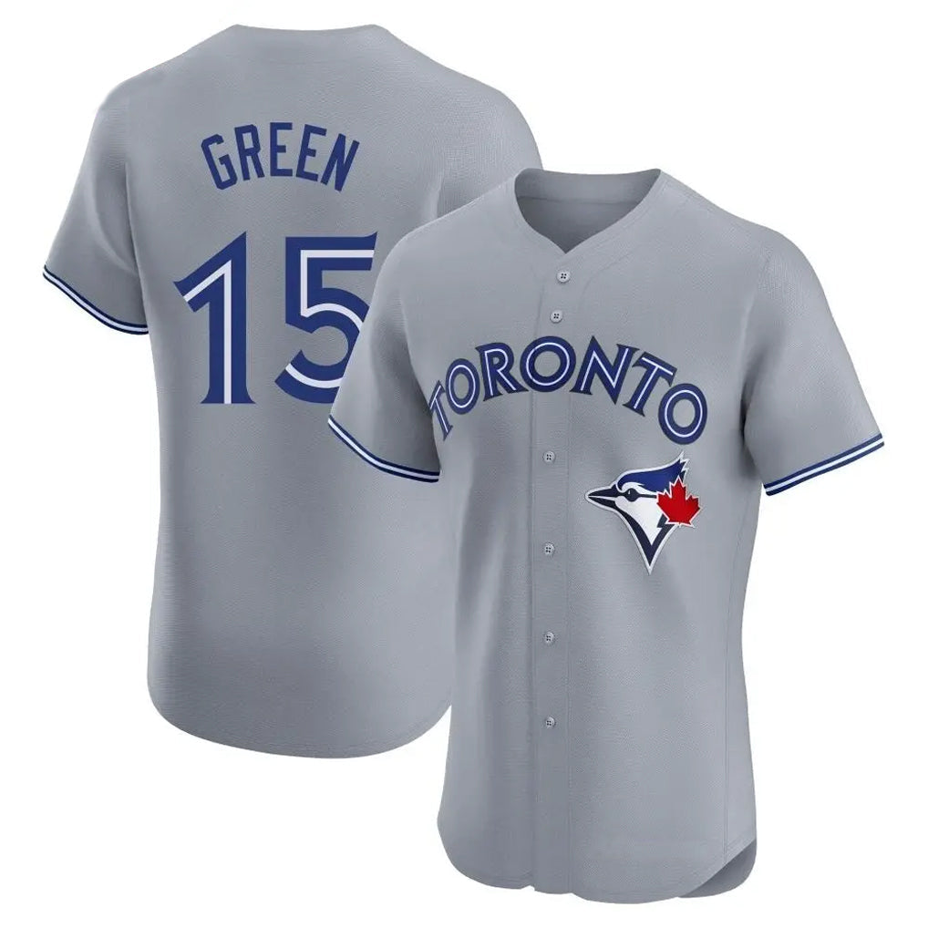 Silnrao T.Blue Jays #15 Chad Green Player Gray Home Elite Limited Stitched Jerseys