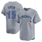 Silnrao T.Blue Jays #15 Chad Green Player Gray Home Game Stitched Jerseys