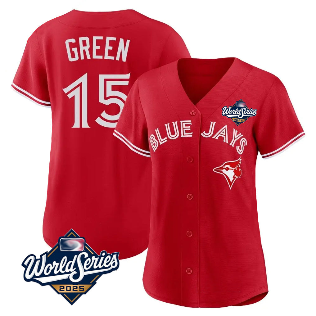 Silnrao T.Blue Jays #15 Chad Green Player Red 2025 World Series Limited Stitched Jerseys