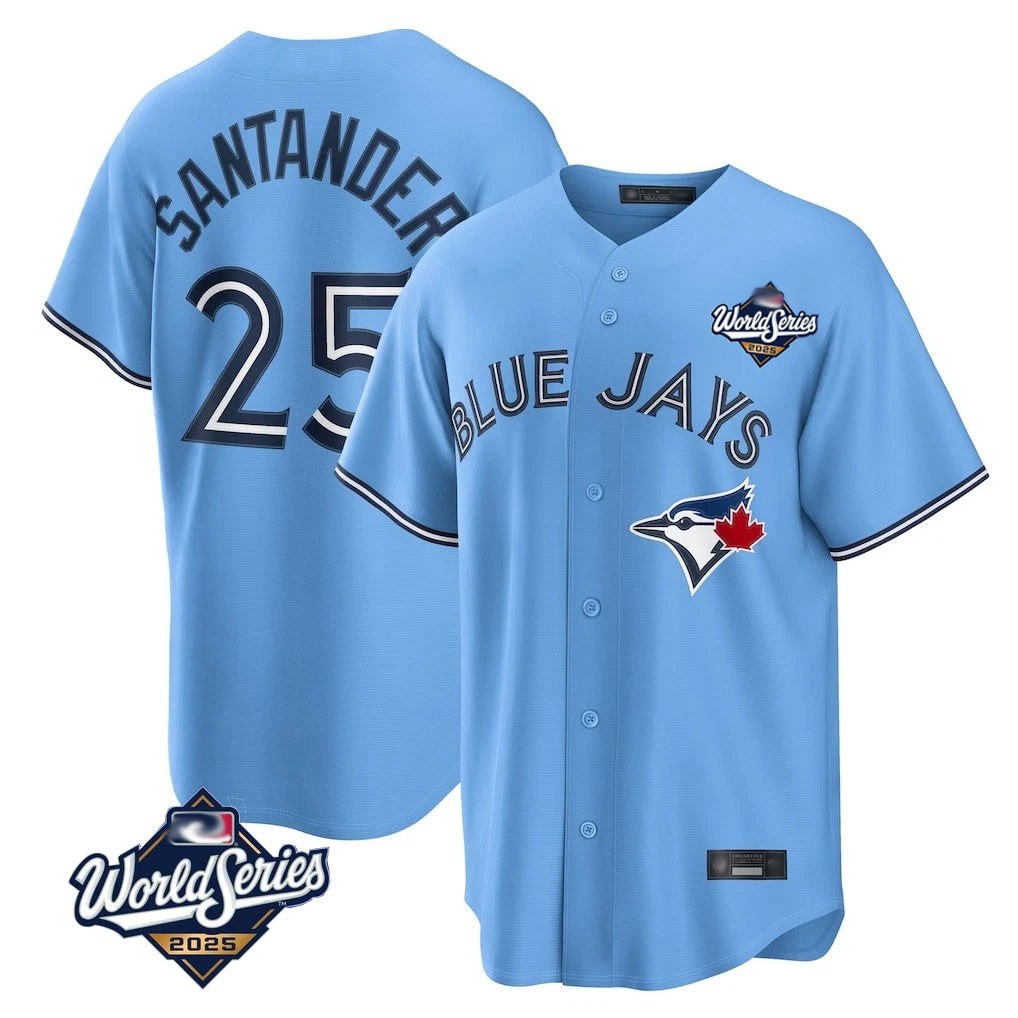 Silnrao T.Blue Jays #25 Anthony Santander Player Blue 2025 World Series Home Limited Stitched Jerseys