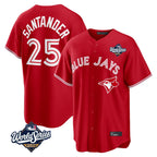Silnrao T.Blue Jays #25 Anthony Santander Player Red 2025 World Series Home Limited Stitched Jerseys