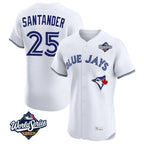 Silnrao T.Blue Jays #25 Anthony Santander Player White 2025 World Series Elite Limited Home Stitched Jerseys