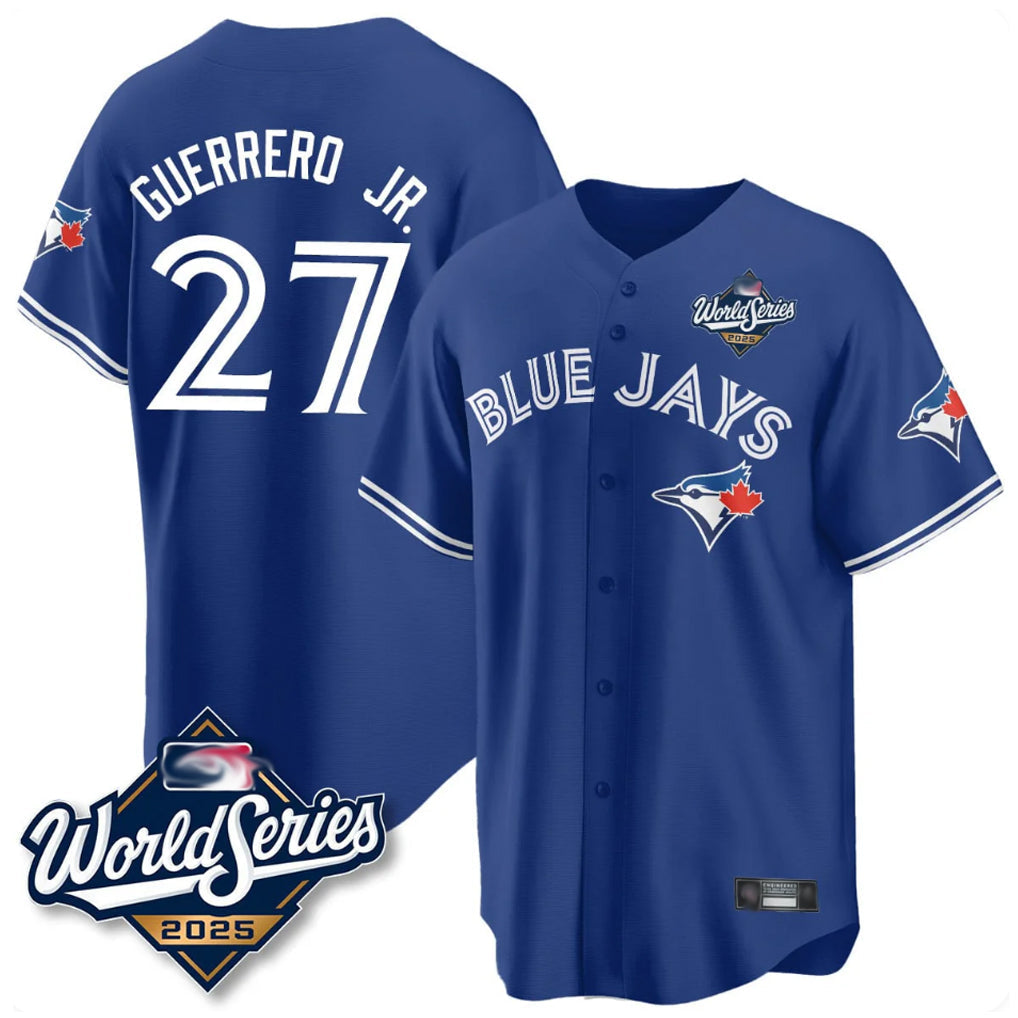 Silnrao T.Blue Jays #27 Vladimir Guerrero Jr. Player Blue 2025 World Series Stitched Jersey