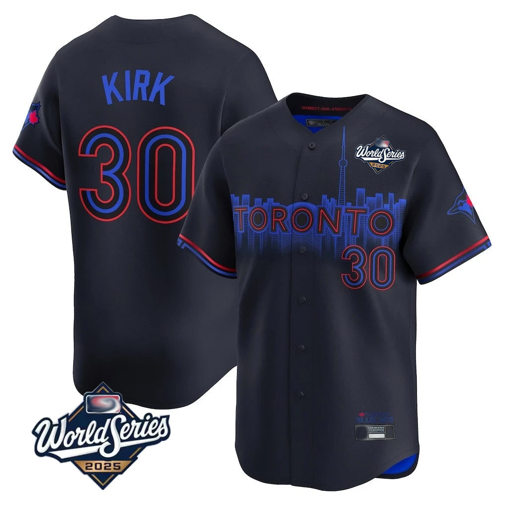 Silnrao T.Blue Jays #30 Alejandro Kirk Player Black 2025 World Series City Connect Stitched Jerseys