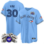 Silnrao T.Blue Jays #30 Alejandro Kirk Player Blue 2025 American League All Stitched Jerseys