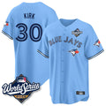 Silnrao T.Blue Jays #30 Alejandro Kirk Player Blue 2025 World Series Limited Stitched Jerseys