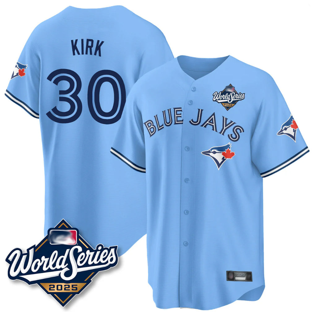 Silnrao T.Blue Jays #30 Alejandro Kirk Player Blue 2025 World Series Limited Stitched Jerseys