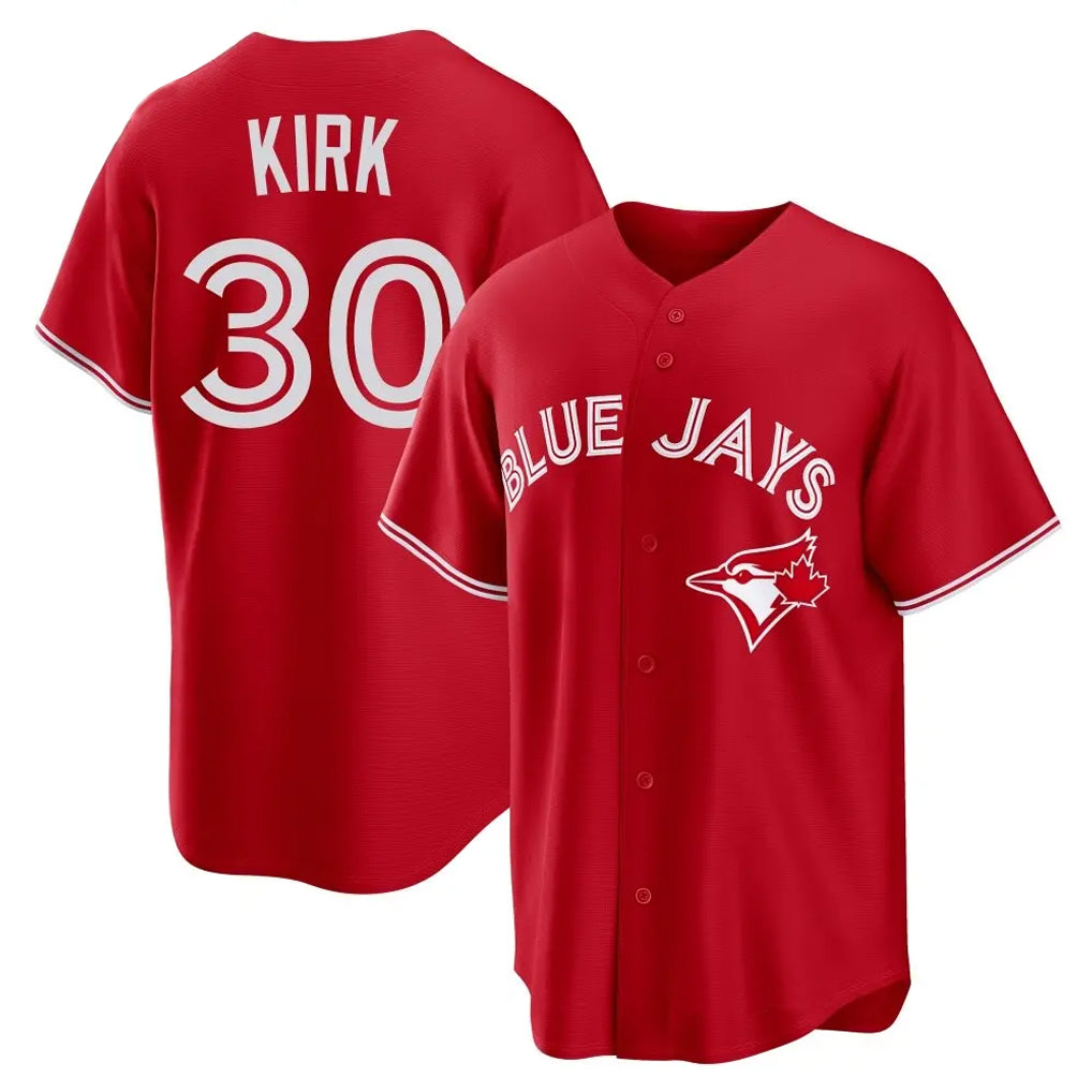 Silnrao T.Blue Jays #30 Alejandro Kirk Player Red Home Game Stitched Jerseys