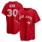 Silnrao T.Blue Jays #30 Alejandro Kirk Player Red Home Game Stitched Jerseys