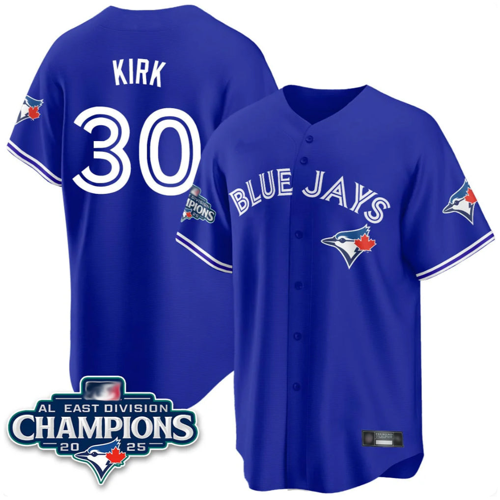 Silnrao T.Blue Jays #30 Alejandro Kirk Player Royal AL East Division All Stitched Jerseys