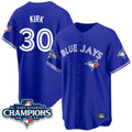 Silnrao T.Blue Jays #30 Alejandro Kirk Player Royal AL East Division All Stitched Jerseys