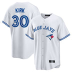 Silnrao T.Blue Jays #30 Alejandro Kirk Player White Home Game Stitched Jerseys