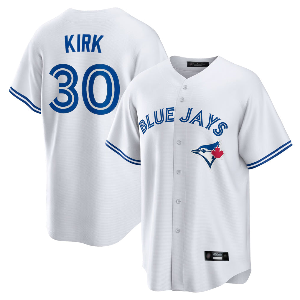 Silnrao T.Blue Jays #30 Alejandro Kirk Player White Home Game Stitched Jerseys