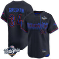 Silnrao T.Blue Jays #34 Kevin Gausman Player Black 2025 World Series City Connect Stitched Jerseys