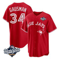 Silnrao T.Blue Jays #34 Kevin Gausman Player Red 2025 American League All Stitched Jerseys