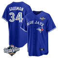 Silnrao T.Blue Jays #34 Kevin Gausman Player Royal 2025 World Series Limited Stitched Jerseys