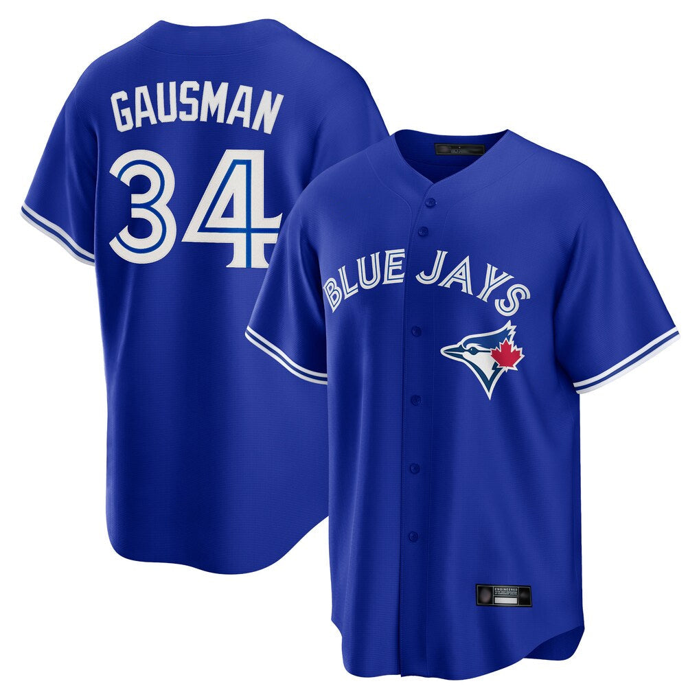 Silnrao T.Blue Jays #34 Kevin Gausman Player Royal Alternate Replica Player Stitched Jerseys