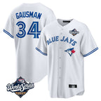 Silnrao T.Blue Jays #34 Kevin Gausman Player White 2025 American League All Stitched Jersey