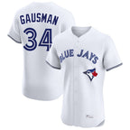 Silnrao T.Blue Jays #34 Kevin Gausman Player White Home Elite Stitched Jerseys
