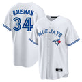 Silnrao T.Blue Jays #34 Kevin Gausman Player White Home Game Stitched Jerseys
