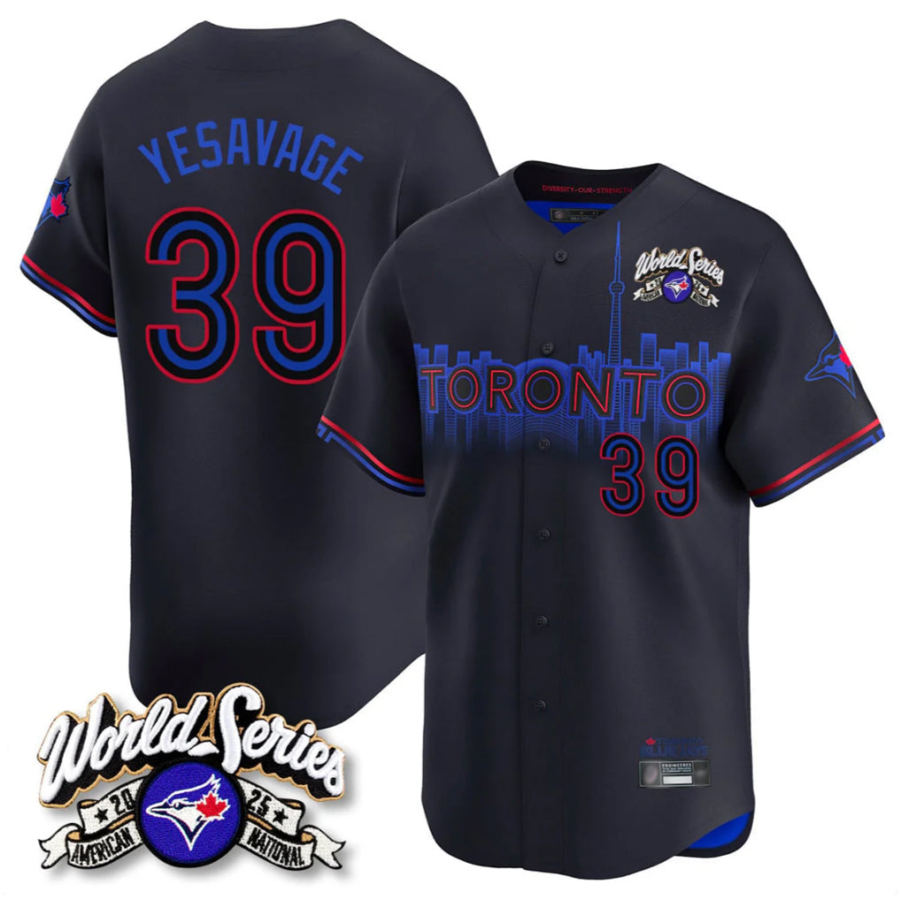 Silnrao T.Blue Jays #39 Trey Yesavage Player Black 2025 American League Limited All Stitched Jerseys