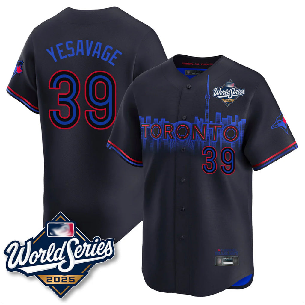 Silnrao T.Blue Jays #39 Trey Yesavage Player Black 2025 World Series City Connect Stitched Jerseys