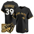 Silnrao T.Blue Jays #39 Trey Yesavage Player Black 50 Seasons Patch Vapor Premier Limited All Stitched Jerseys