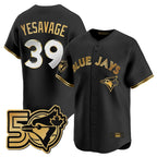 Silnrao T.Blue Jays #39 Trey Yesavage Player Black 50 Seasons Patch Vapor Premier Limited All Stitched Jerseys