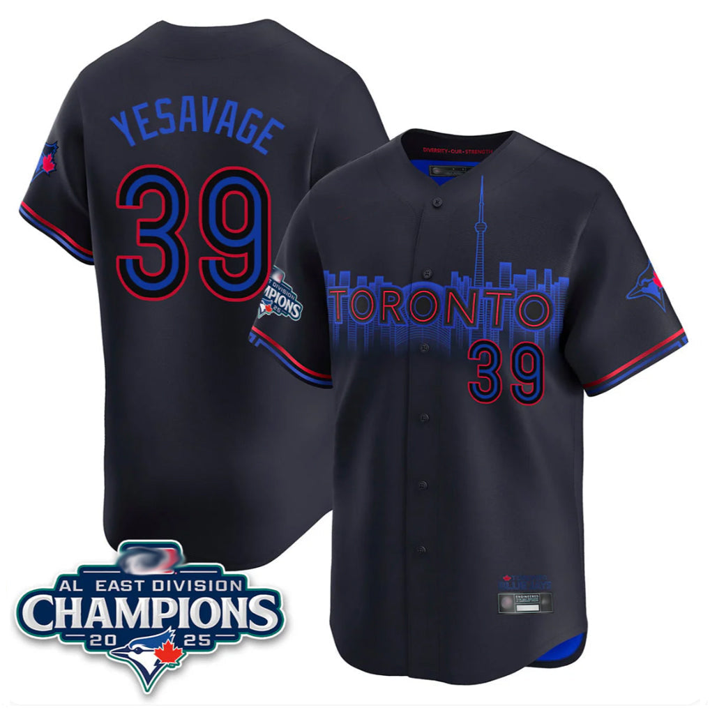 Silnrao T.Blue Jays #39 Trey Yesavage Player Black AL East Division Limited All Stitched Jerseys