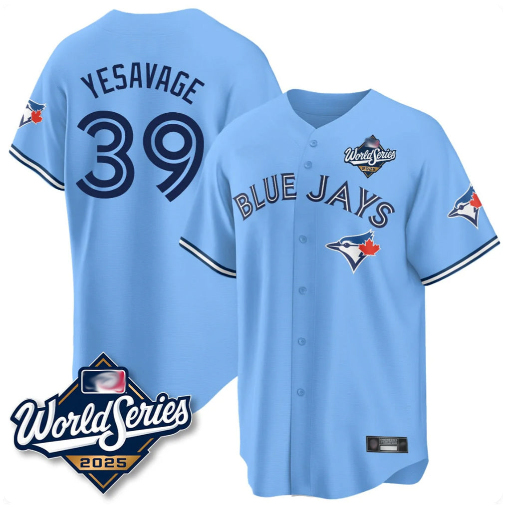 Silnrao T.Blue Jays #39 Trey Yesavage Player Blue 2025 World Series Limited All Stitched Jerseys
