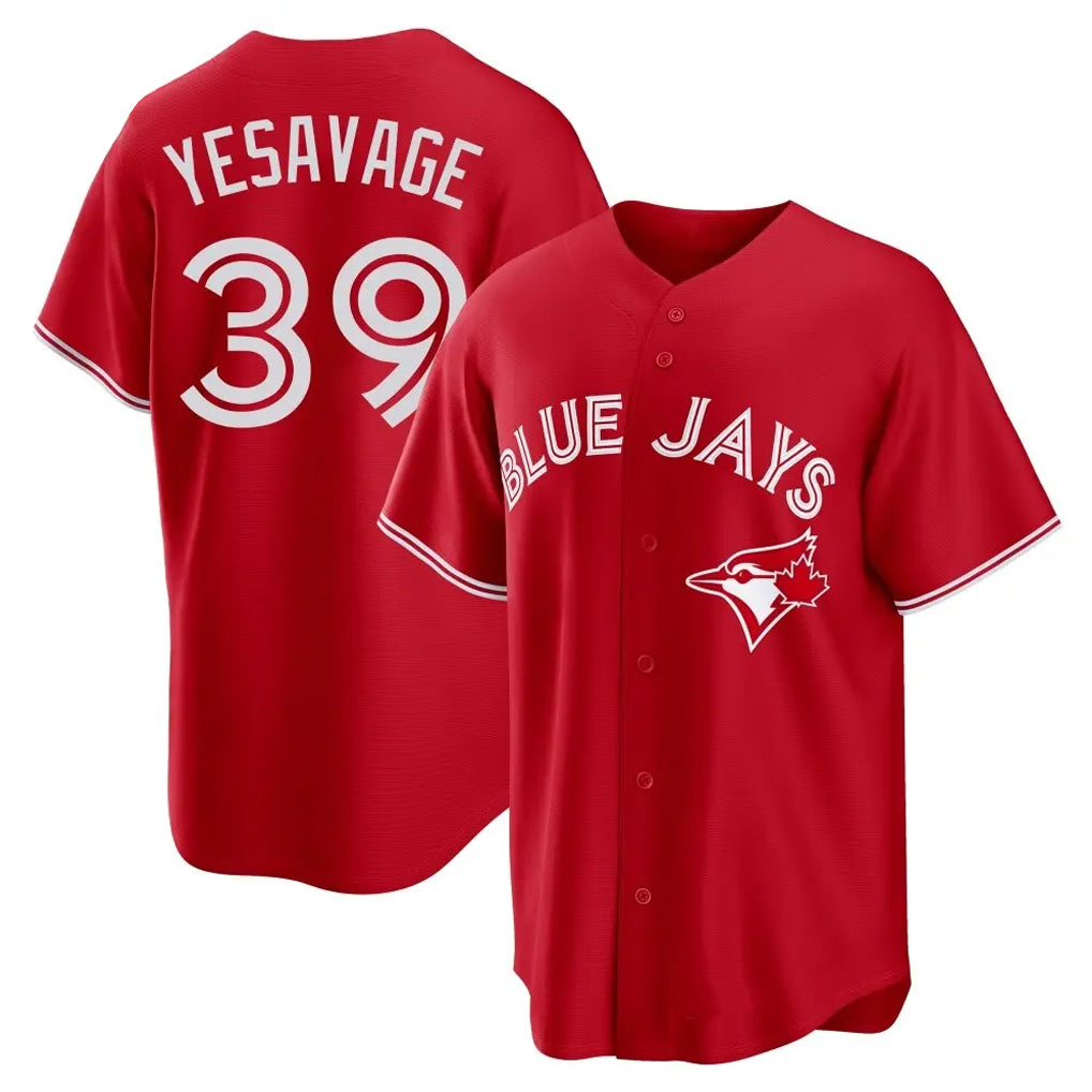 Silnrao T.Blue Jays #39 Trey Yesavage Player Red Home Game Stitched Jerseys