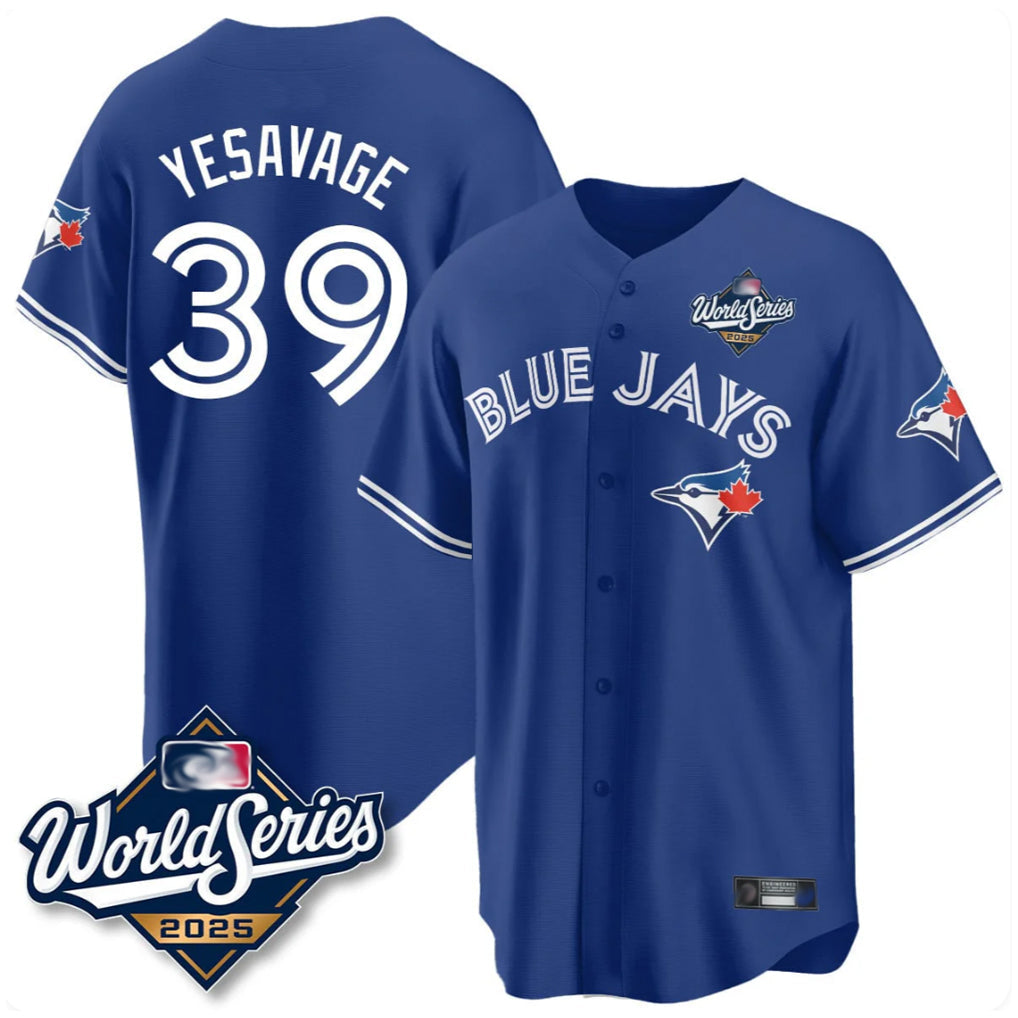 Silnrao T.Blue Jays #39 Trey Yesavage Player Royal 2025 World Series Limited All Stitched Jerseys