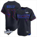 Silnrao T.Blue Jays #47 Addison Barger Player Black 2025 World Series City Connect Stitched Jerseys