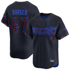 Silnrao T.Blue Jays #47 Addison Barger Player Black&Blue City Connect Limited Stitched Jerseys