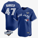 Silnrao T.Blue Jays #47 Addison Barger Player Navy 2025 World Series Limited Stitched Jerseys