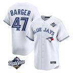 Silnrao T.Blue Jays #47 Addison Barger Player White 2025 World Series Limited Stitched Jerseys