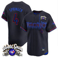 Silnrao T.Blue Jays #4 George Springer Player Black 2025 American League City Connect Limited Stitched Jerseys