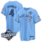 Silnrao T.Blue Jays #4 George Springer Player Blue 2025 World Series Limited Stitched Jerseys