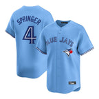 Silnrao T.Blue Jays #4 George Springer Player Blue Home Game Stitched Jerseys