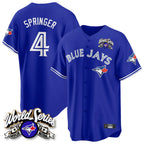 Silnrao T.Blue Jays #4 George Springer Player Royal 2025 American League All Stitched Jersey