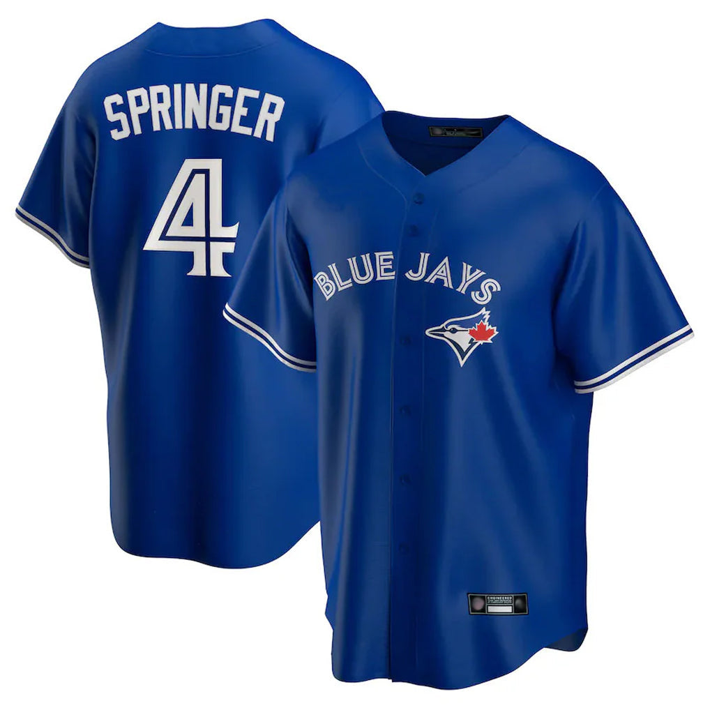 Silnrao T.Blue Jays #4 George Springer Player Royal Game Stitched Jerseys